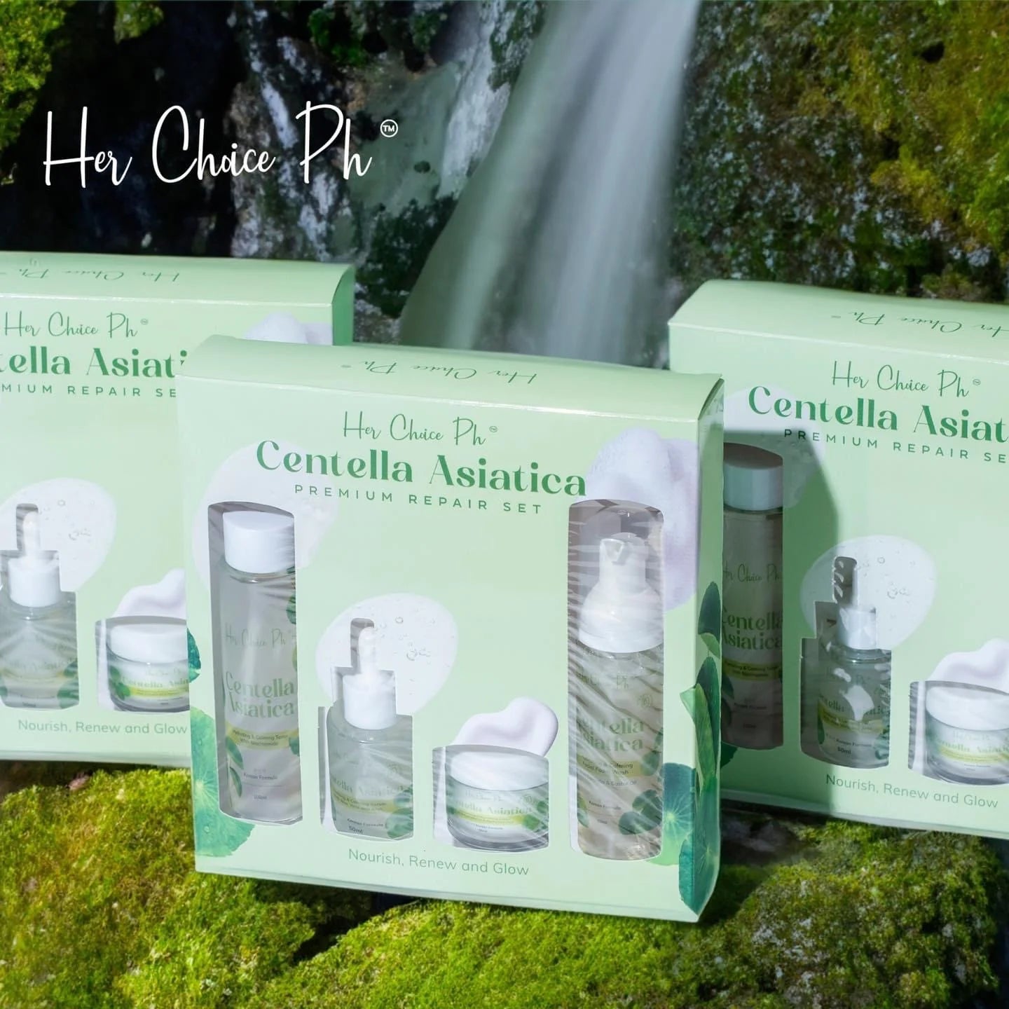 HER CHOICE PH Centella Asiatica Premium Repair Set Dewy Demure Australia
