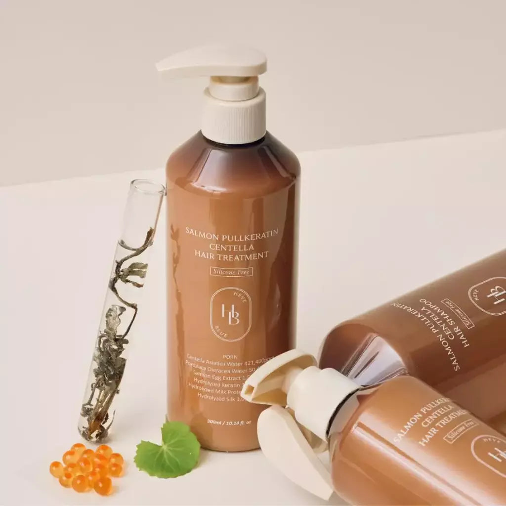 Heveblue Salmon Pullkeratin Centella Hair Treatment Dewy Demurew Australia. 