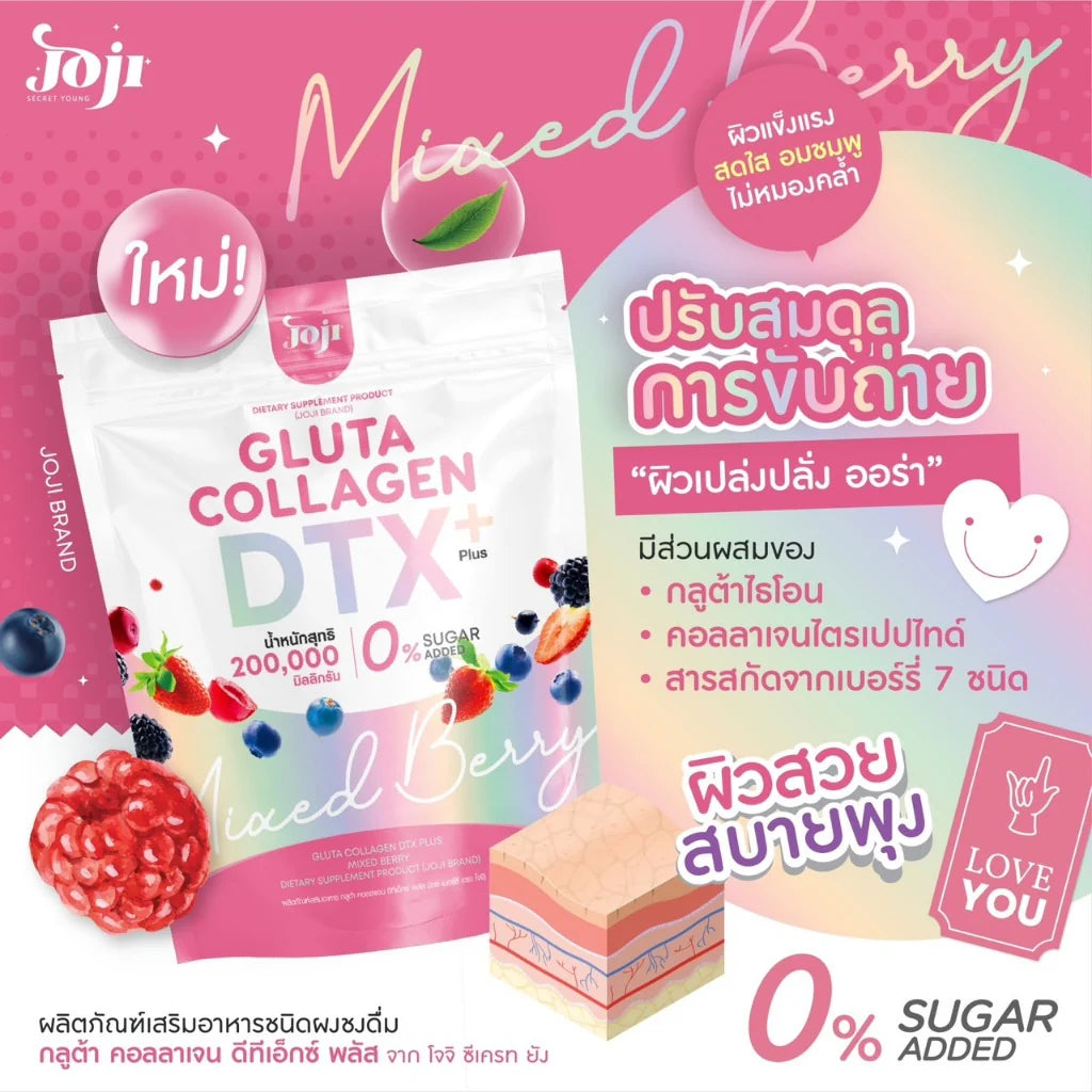 Product packaging with 'Joji' branding on a pink background