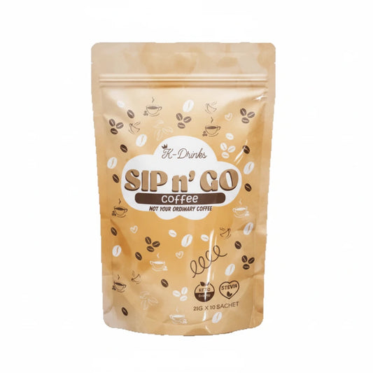 Sip n' Go coffee package on a white background