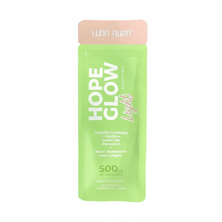 Luna Aura Hope Glow supplement package on a white background