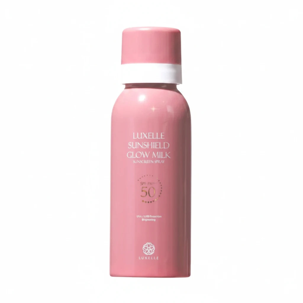 LUXELLE Sunshield Glow Milk Sunscreen Spray Dewy Demure Australia
