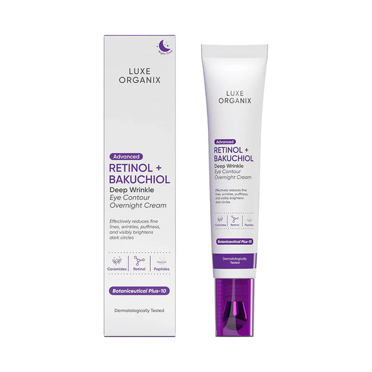 LUXE ORGANIX Advanced Retinol + Bakuchiol Deep Wrinkle Eye Contour Overnight Cream Dewy Demure Australia