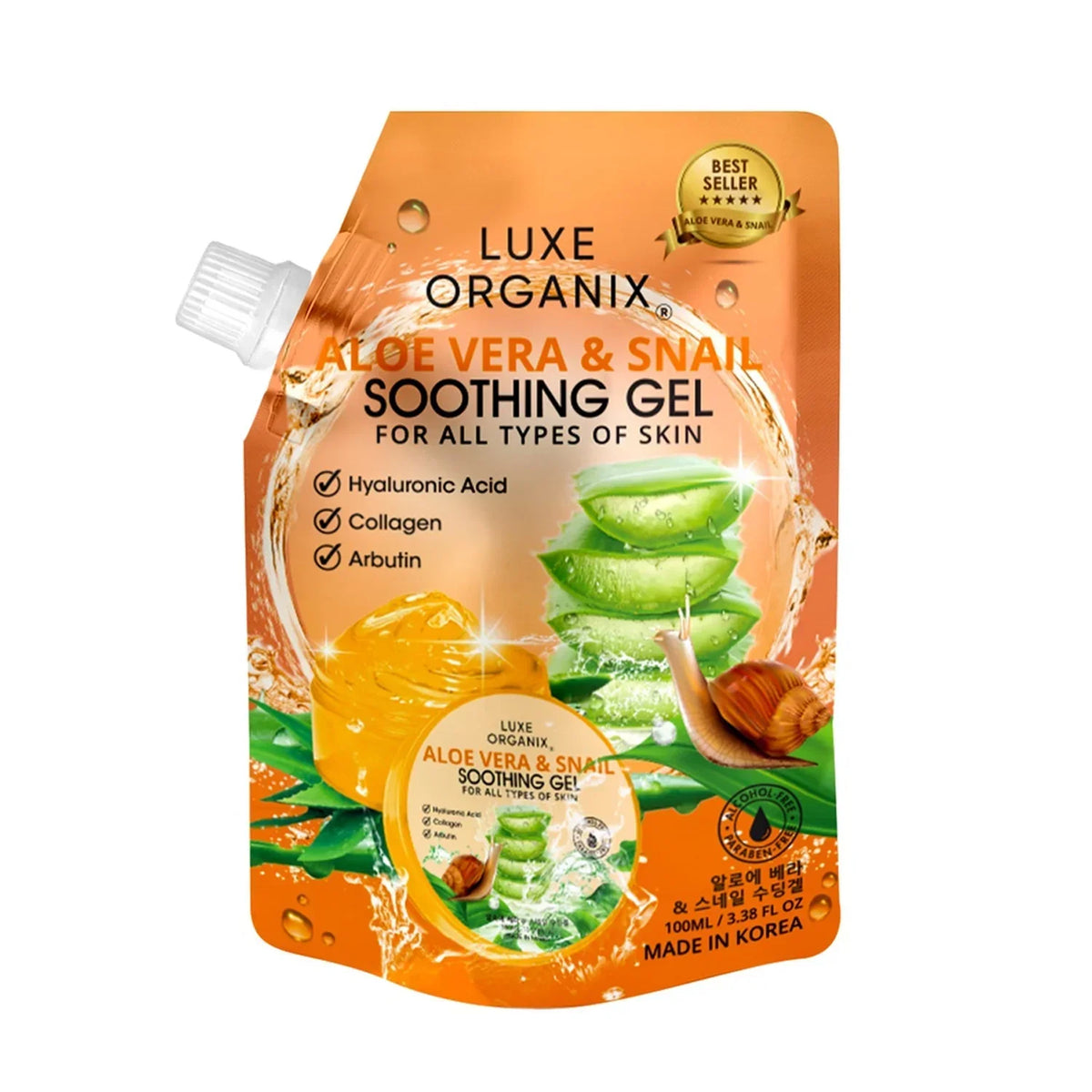 LUXE ORGANIX Aloe Vera & Snail Soothing Gel Dewy Demure Australia