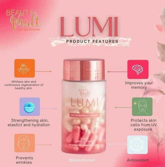 Lumi 24 Hour Glutathione Capsules DewyDemure Australia