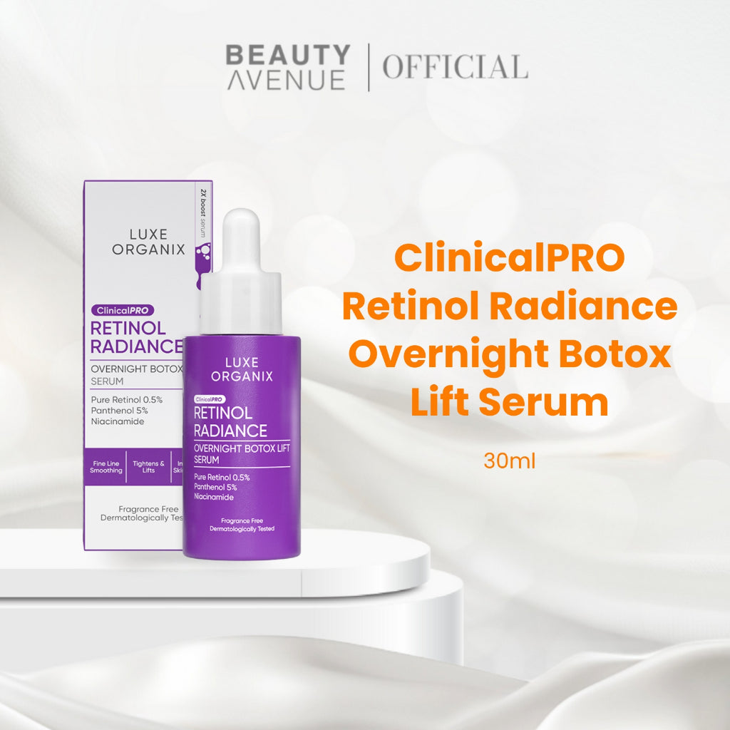 Luxe Organix Clinical Pro Retinol Radiance Overnight Botox Lift Serum Dewy Demure Australia New