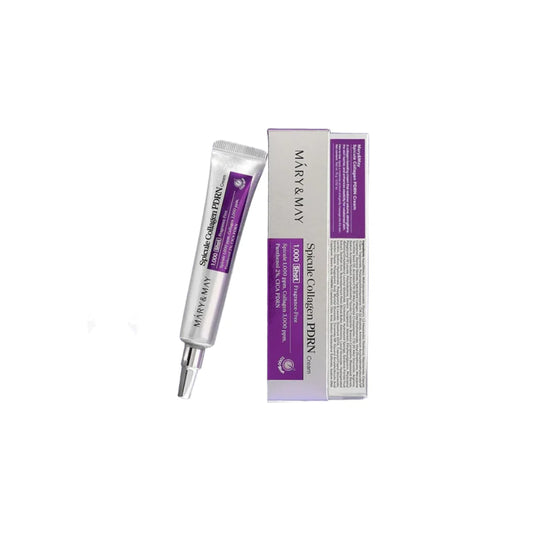 Mary & May Skinesis Collagen Peptide serum tube and box on a white background