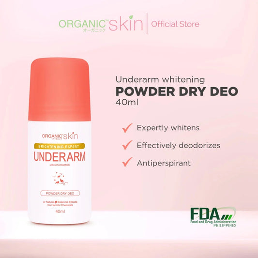 ORGANIC SKIN Intensive Whitening Powder Dry Deo Dewy Demure Australia