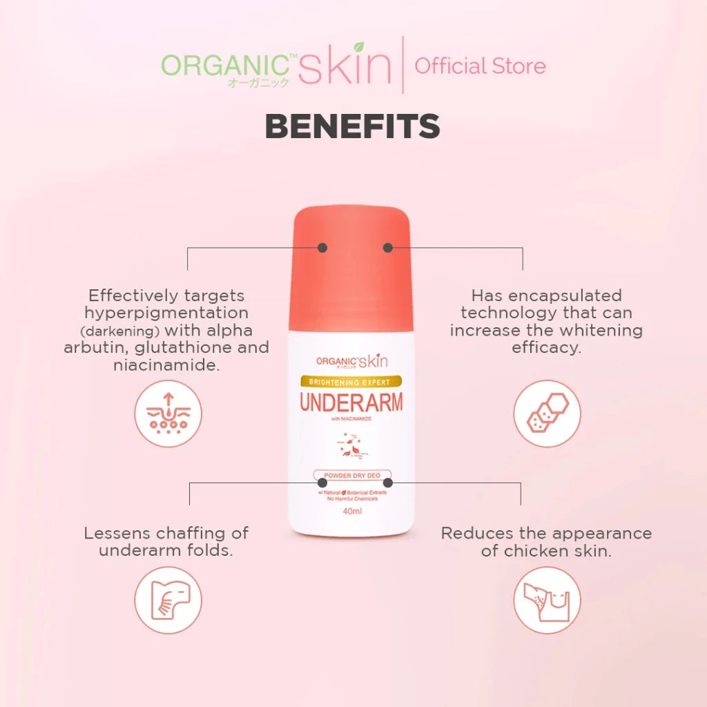 ORGANIC SKIN Intensive Whitening Powder Dry Deo Dewy Demure Australia