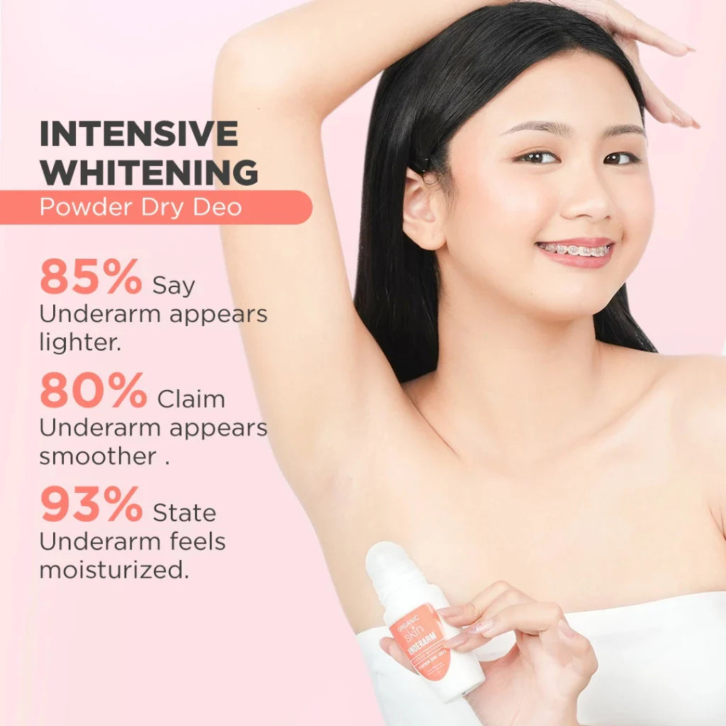 ORGANIC SKIN Intensive Whitening Powder Dry Deo Dewy Demure Australia