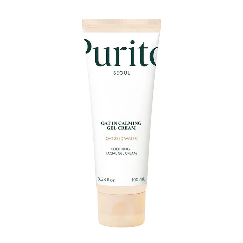 Tube of Purito Oat In Calming Gel Cream on a white background
