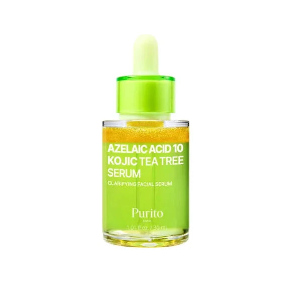 Purito Azelanic Acid 10 Kojic Tea Tree Serum bottle on a white background