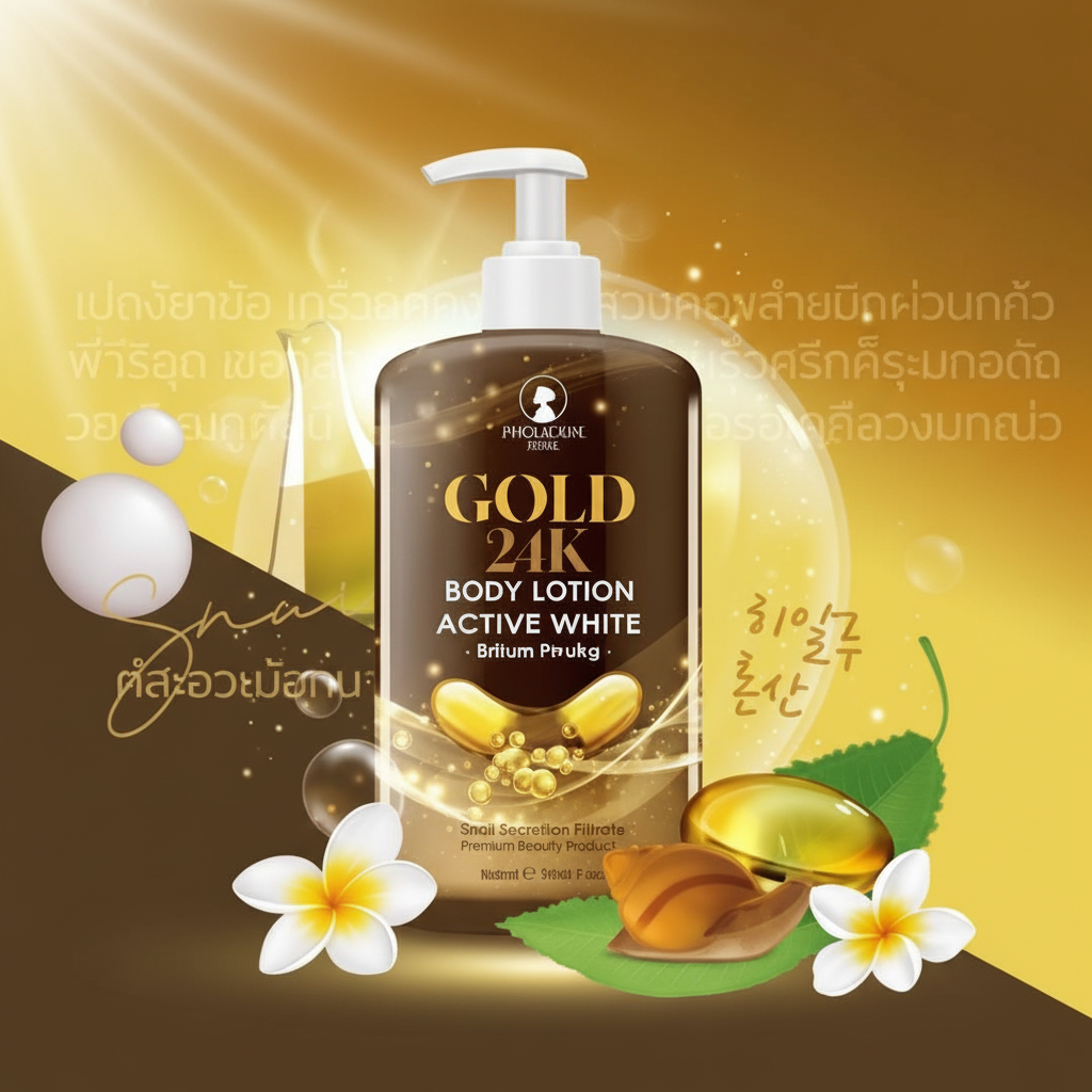 Precious Skin Thailand Gold 24K Body Lotion Active White Dewy Demure Australia