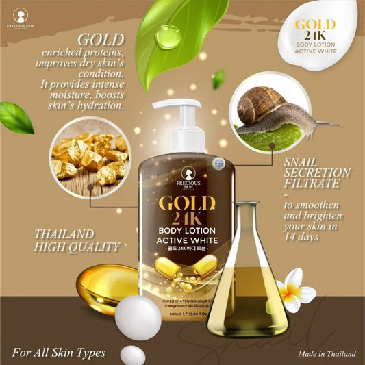 Precious Skin Gold 24K Body Lotion Active White