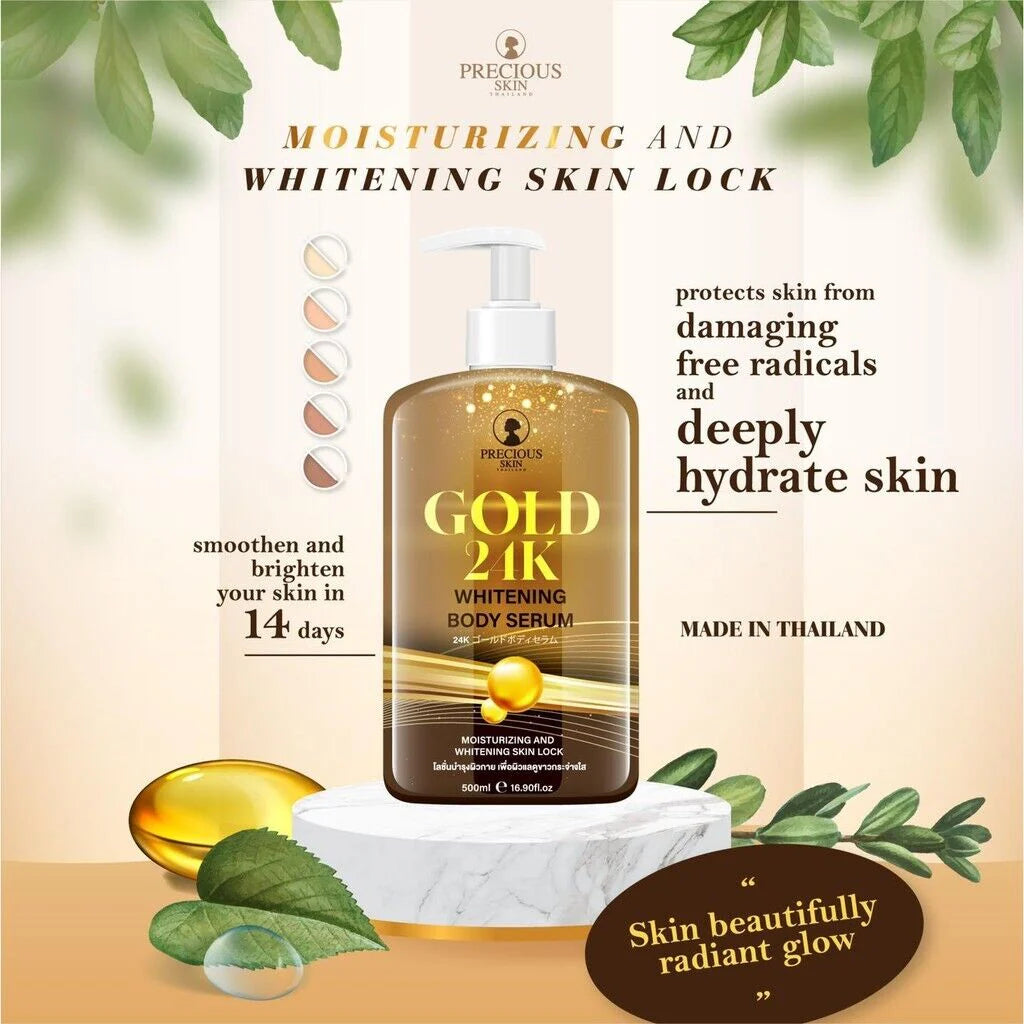 Precious Skin Thailand Gold 24K Whitening Body Serum Dewy Demure Australia