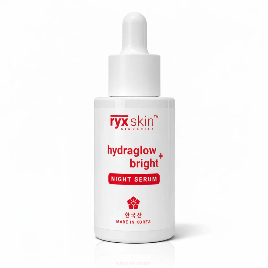 Fryx skin night serum bottle on a white background