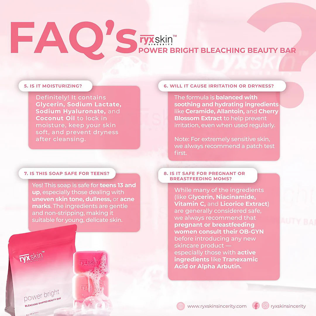  RYX Skin Power Bright Bleaching Whipped Beauty Bar Dewy Demure Australia