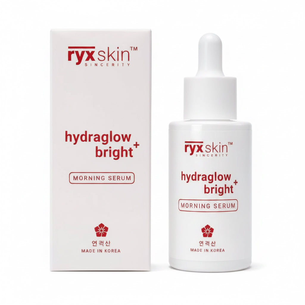 RXY Skin Hydraglow Bright serum bottle and packaging on a white background
