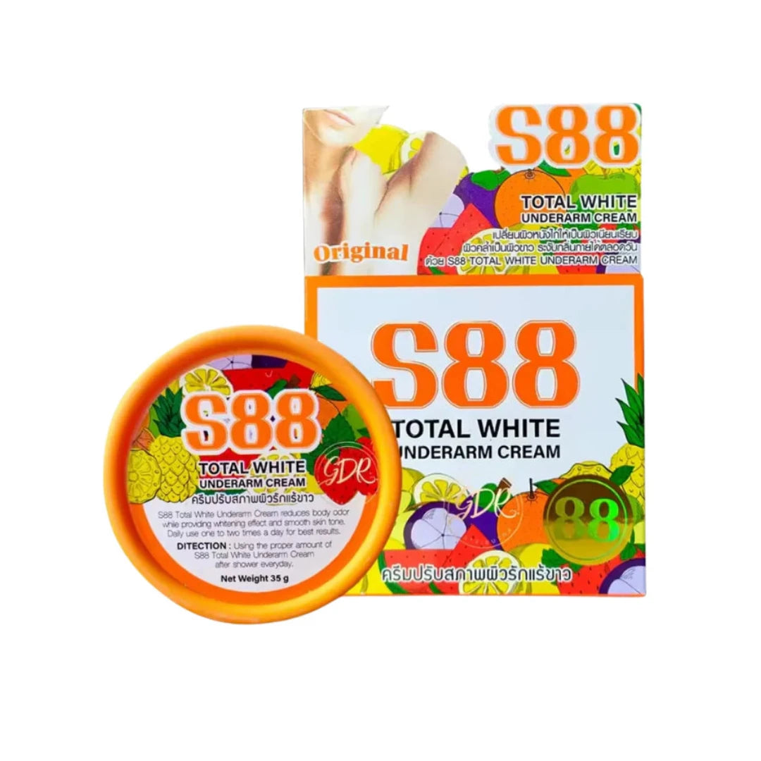 S88 Total White Underarm Cream packaging on a white background