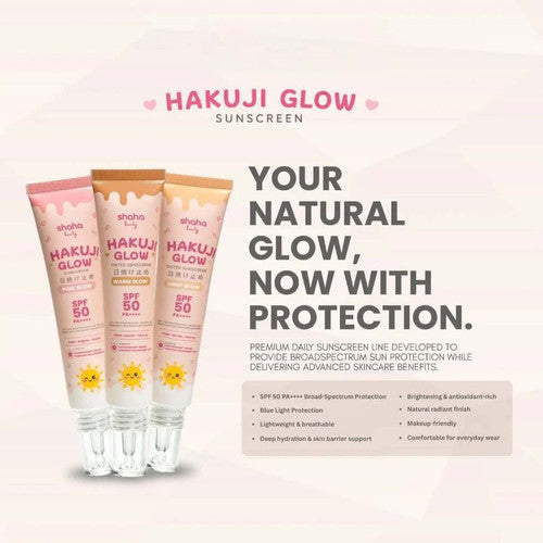 SHAHA BEAUTY Hakuji Glow Sunscreen SPF 50+ PA++++ Dewy Demure Australia