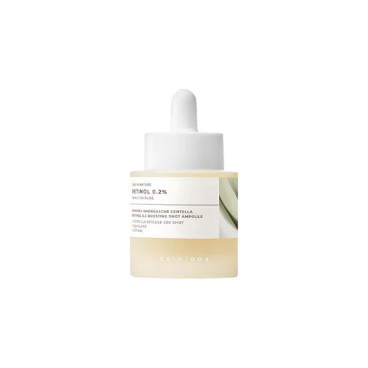 Skincare product with dropper bottle on a white background