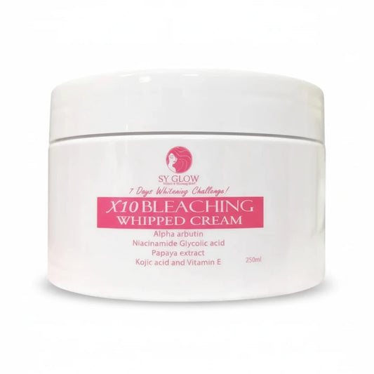 Jar of X10 Bleaching Whipped Cream on a white background