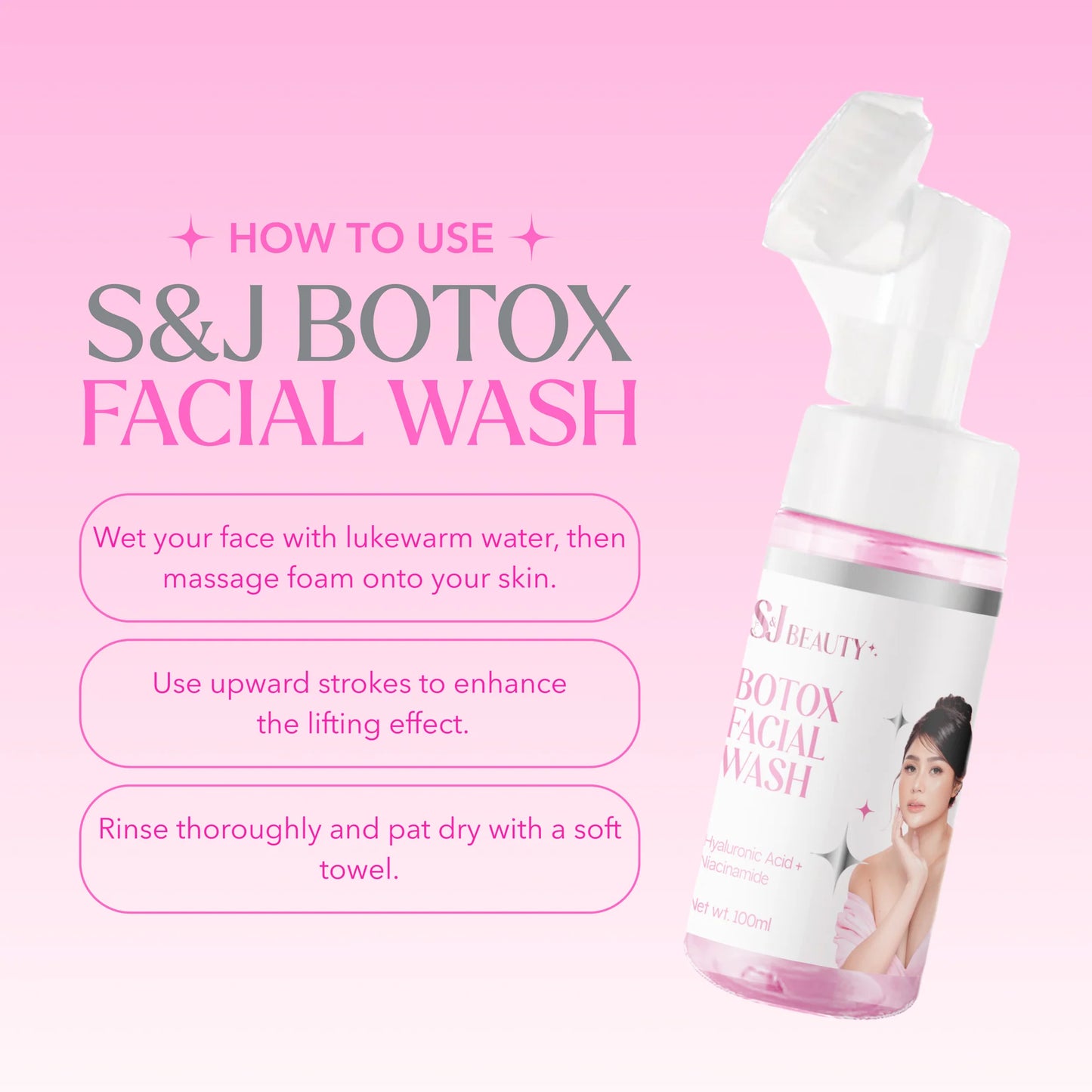 S AND J BEAUTY Botox Facial Wash Dewy Demure Australia