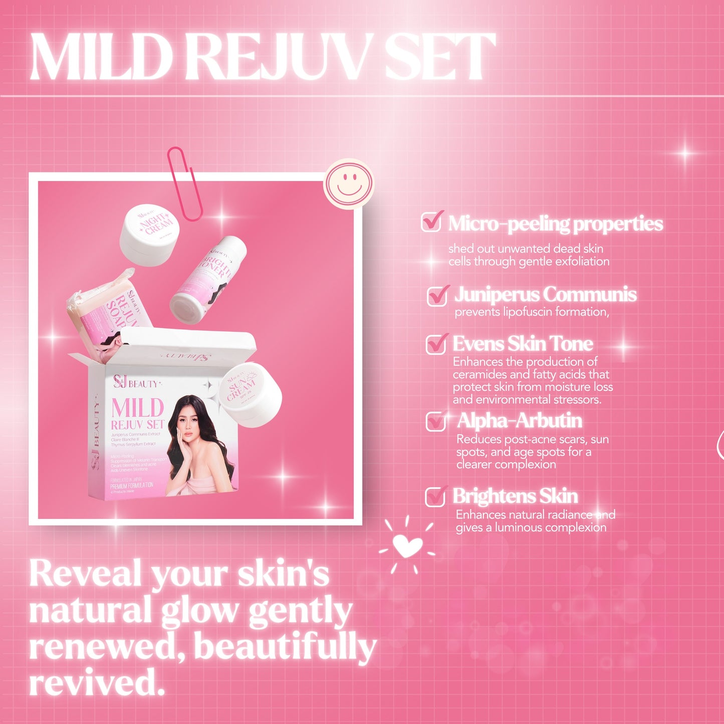 S and J Beauty Mild Rejuv Set Dewy Demure Australia