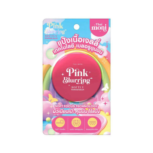 Pink Glowing nail polish packaging on a white background