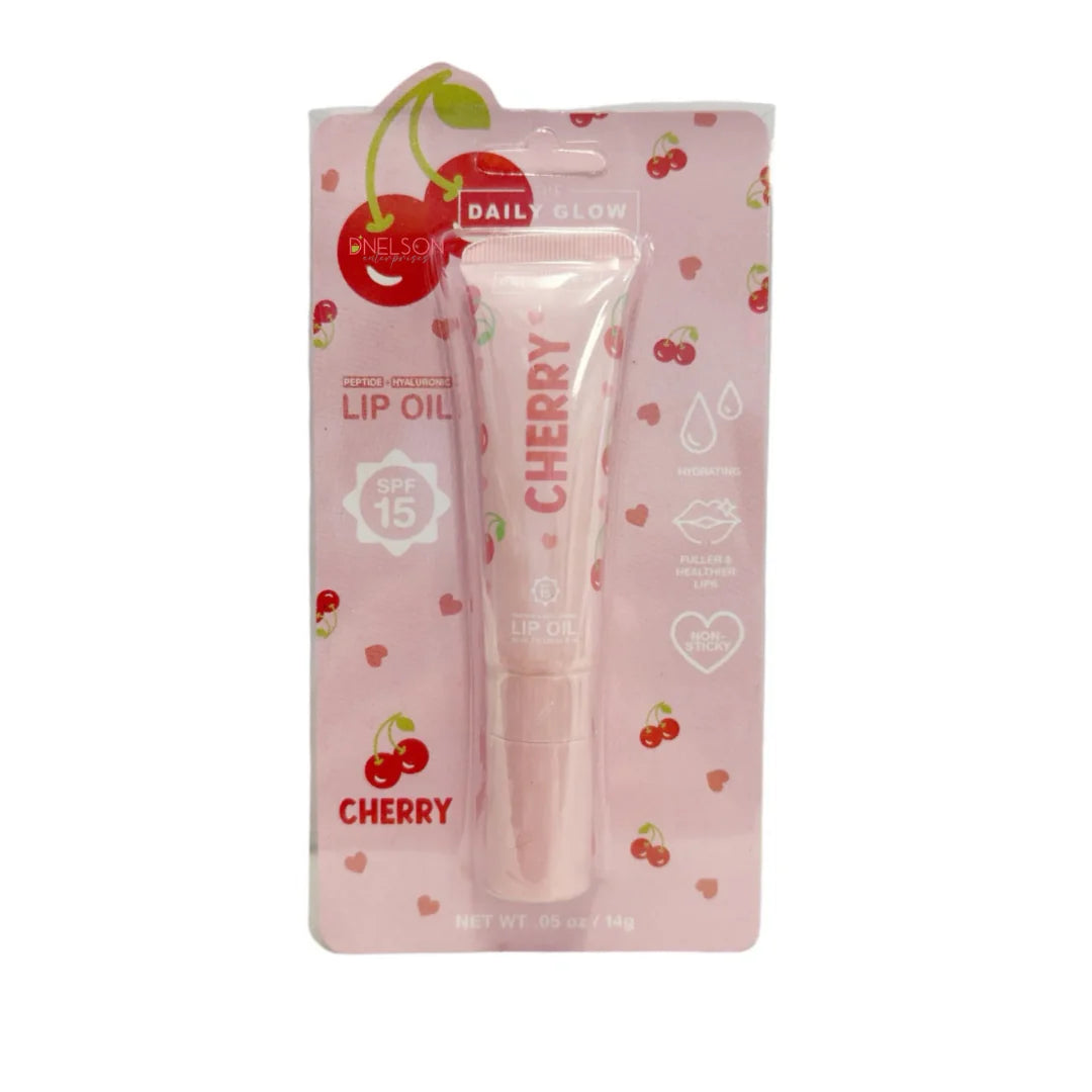 The Daily Glow Peptide + Hyaluronic Lip Oil SPF15 Lip Treatment
