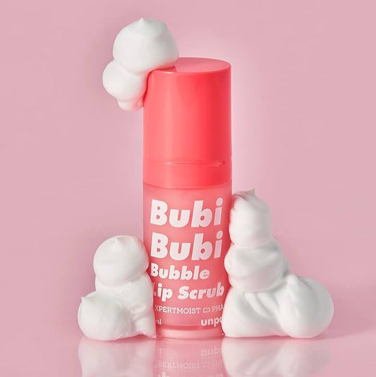 UNPA Bubi Bubi Bubble Lip Scrub Dewy Demure Australia with bubbles