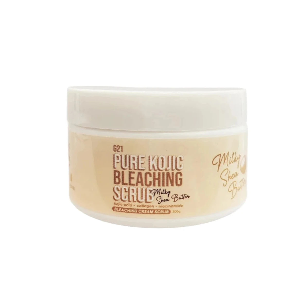 Jar of Pure Konic Bleaching Scrub on a white background