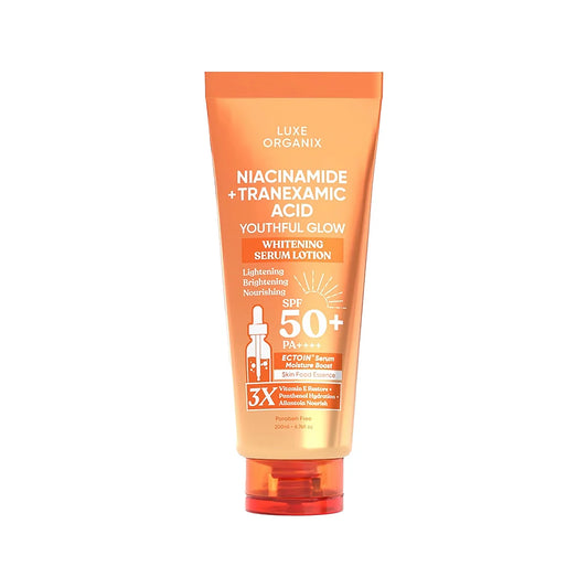 Luxe Organix Niacinamide + Tranexamic Acid Whitening Serum Lotion spf50+ pa++++